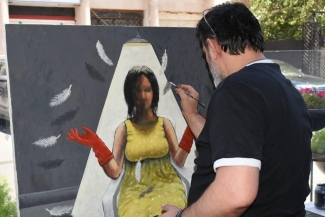 من أجواء الملتقى الفني الذي أقامته مجموعة جوليا دومنا بعنوان: 