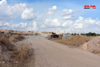 موقع نقطة الاحتلال التركي في مورك شمال حماة بعد تفكيكها وانسحاب القوات التركية منها