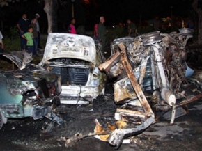  سقوط قذيفة صاروخية  في برج الروس بمنطقة القصاع في دمشق