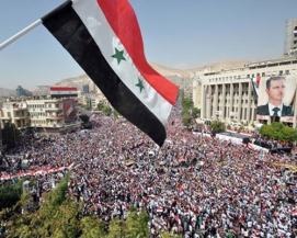 مسيرة تاييد السيد الرئيس والشكر لروسيا والصين