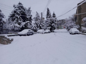 الثلوج تكتسي مناطق واسعة من سوريا