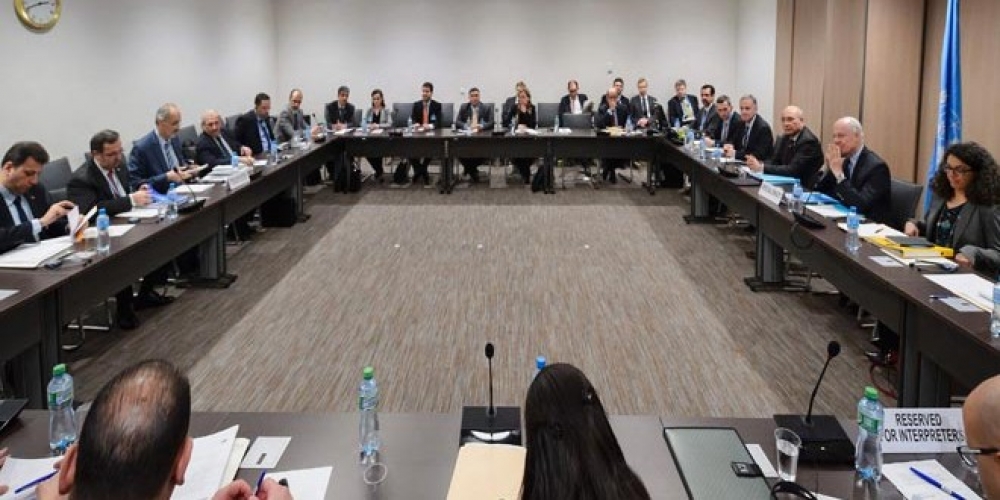 بدء جلسة المحادثات الجديدة بين الوفد السوري ودي ميستورا بمقر الأمم المتحدة