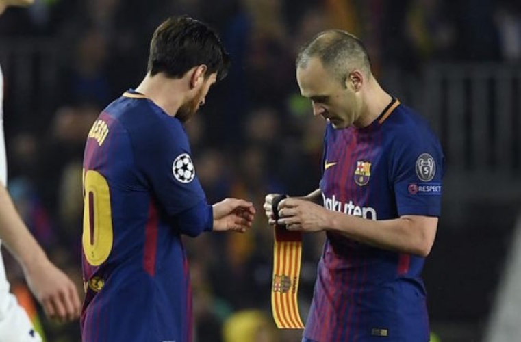 ميسي يقود برشلونة بعد إنييستا