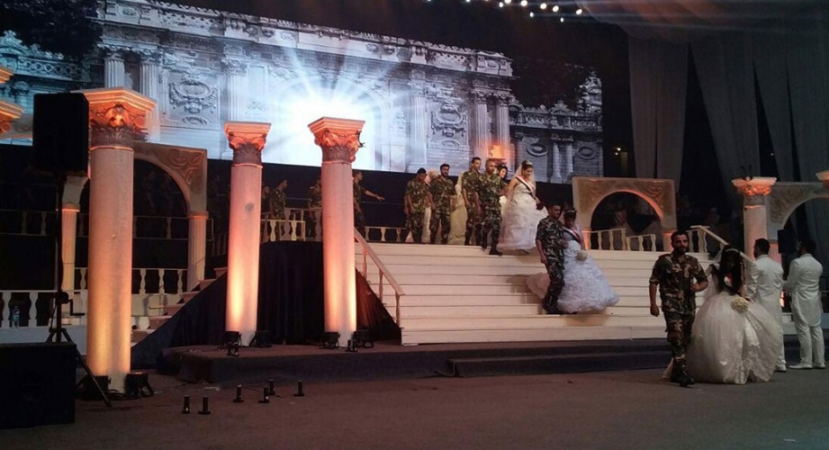 “عالحلوة والمرة”.. عرس جماعي لـ 1100 شاب وشابة من أبطال الجيش وذوي الشهداء ومصابي الحرب