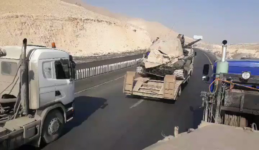  بالفيديو تعزيزات عسكرية الى محيط إدلب و ريف حلب 