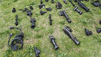  العثور على منظومة اتصال إسرائيلية وأسلحة  وضبط مواد مخدرة وآثاراً مسروقة 