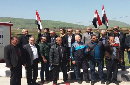  وقفة احتجاجية للرياضيين في السويداء تنديداً بإعلان ترامب حول الجولان المحتل