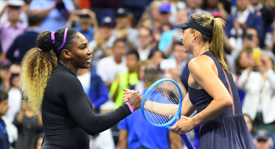 سيرينا تهزم شارابوفا وتبلغ الدور الثاني في أمريكا المفتوحة