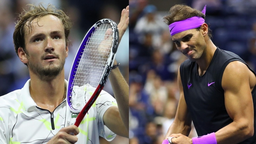 الإسباني نادال والروسي مدفيديف يبلغان نهائي أمريكا المفتوحة للتنس