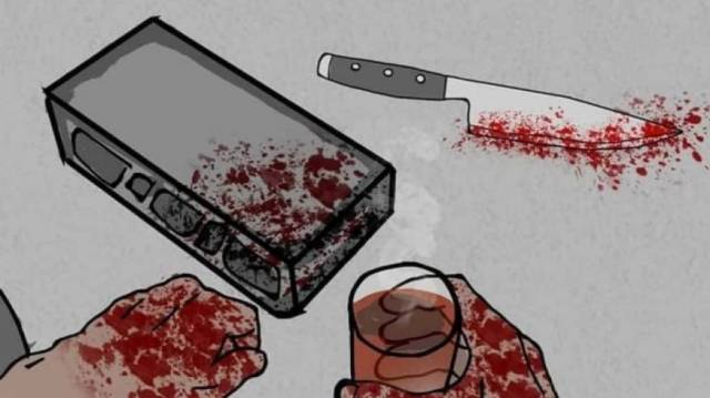 أردني يحطم رأس ابنته بحجر ويشرب الشاي