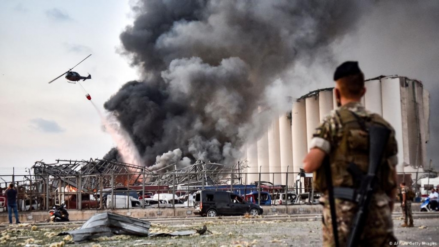 فيديو جديد صباح اليوم يظهر الدمار الهائل في مرفأ بيروت 