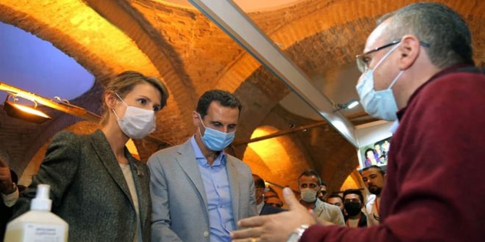 الرئيس الأسد والسيدة أسماء الأسد يزوران معرض منتجين 2020