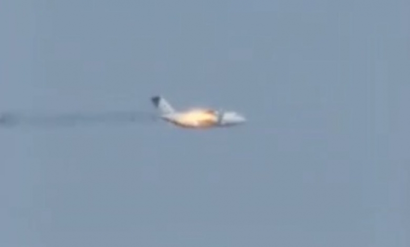 لحظة تحطم نسخة تجريبية لطائرة النقل العسكرية Il-112V أثناء التحليق في مقاطعة موسكو