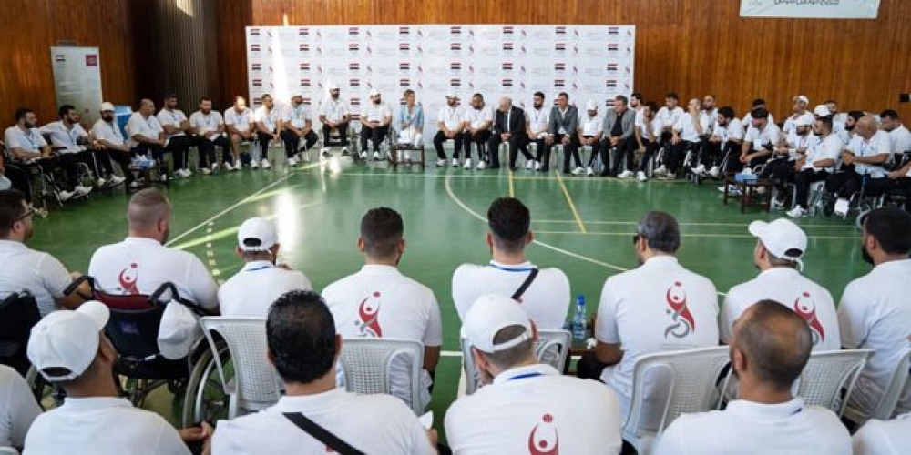 افتتاح الدورة الأولى لألعاب جريح الوطن بحضور السيدة أسماء الأسد   