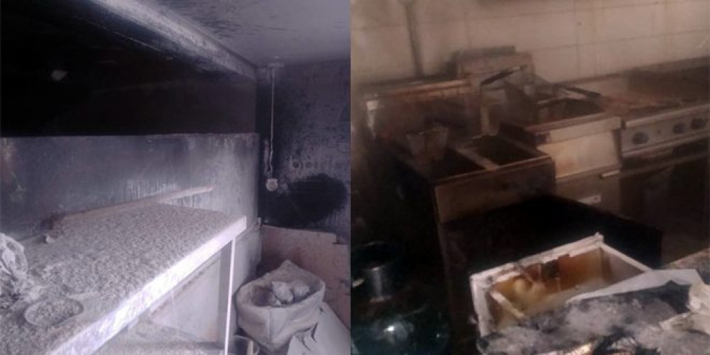أضرار مادية جراء حريق في مطعم بحي أبو رمانة
