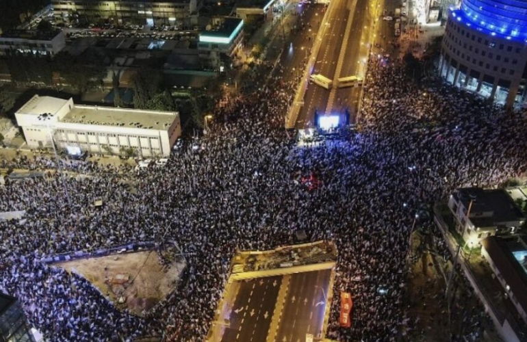 مظاهرات حاشدة في الكيان الصهيوني ضد الإصلاح القضائي