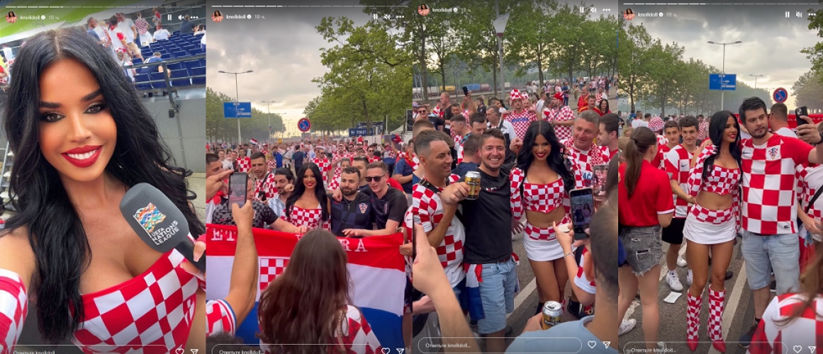 من جديد.. الكرواتية (إيفانا) تخطف الأضواء بإطلالة مثيرة في هولندا