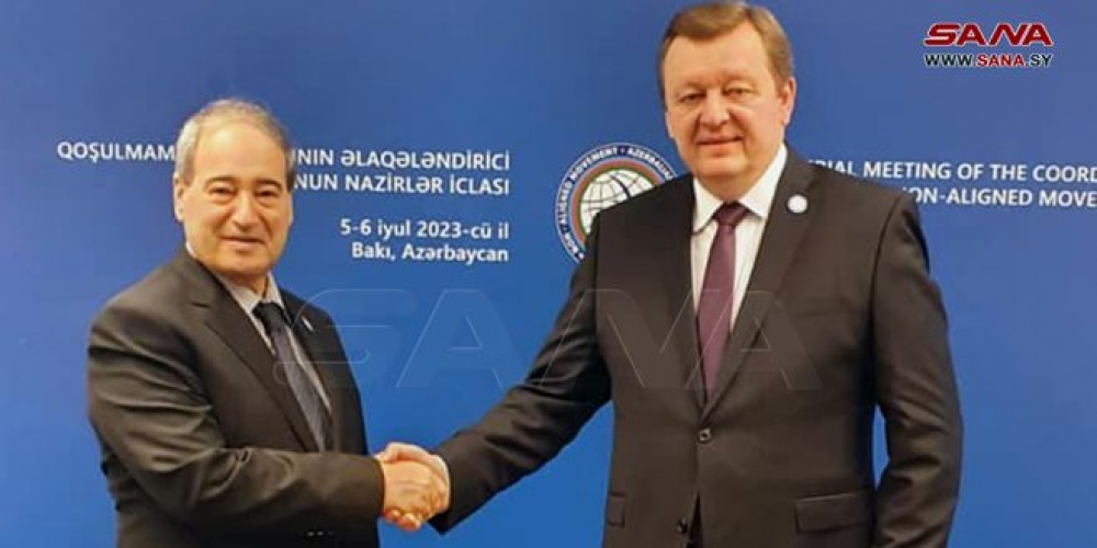 المقداد يبحث مع وزيري خارجية نيكاراغوا وبيلاروس ونائب وزير خارجية كوبا العلاقات الثنائية والتنسيق بين دول حركة عدم الانحياز