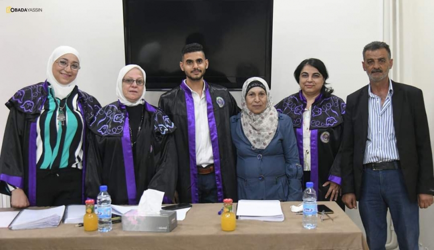 جامعة دمشق تمنح درجة الماجستير في قسم الإعلام الإلكتروني لأحد طلابها 