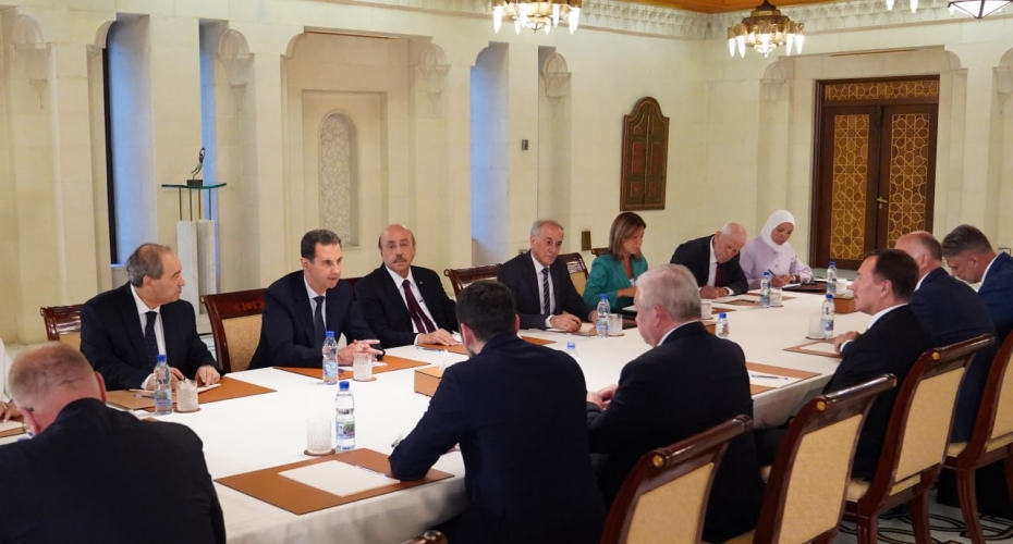 الرئيس الأسد يستقبل لافرنتييف والوفد المرافق له ويبحثان التعنت التركي في مسألة الانسحاب من سورية
