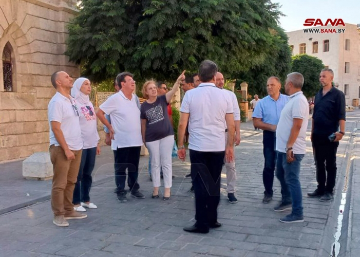 الوزيرة مشوح تطلع على أعمال ترميم قلعة حلب والأوابد الأثرية بحلب القديمة 