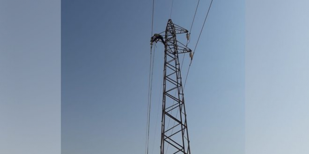 إنهاء أعمال صيانة خط 66 ك.ف في الحسكة بعد خروجه من الخدمة