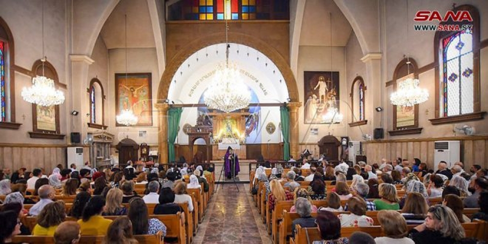 صلوات وقداديس في حلب لراحة أرواح شهداء الكلية الحربية في حمص