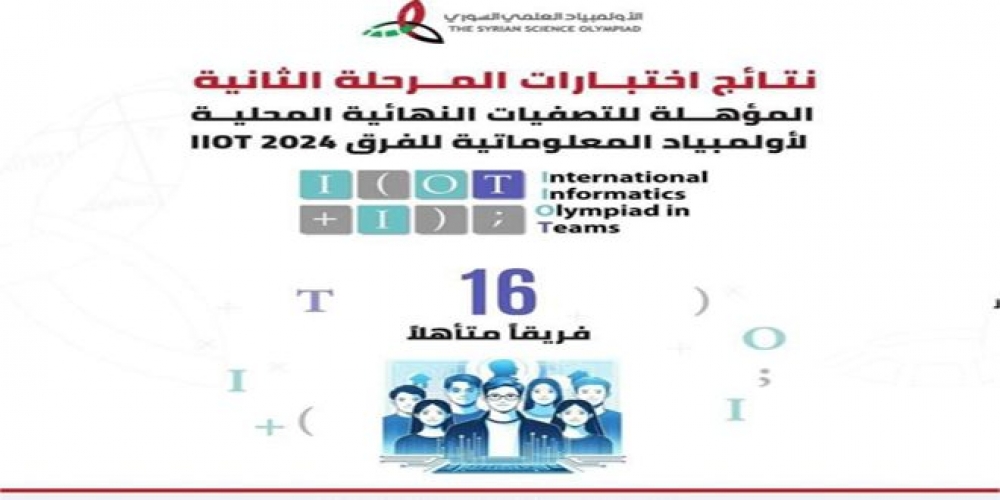 ١٦ فريقاً مدرسياً يتأهلون إلى التصفيات النهائية المحلية المؤهلة للمشاركة في أولمبياد المعلوماتية العالمي للفرق