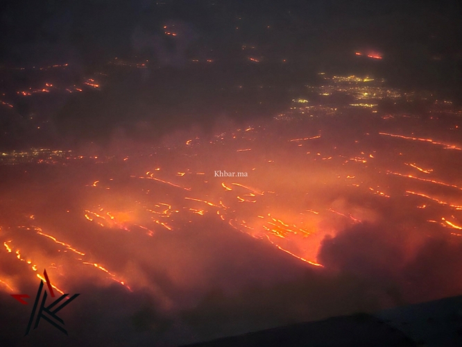 حرائق هائلة في غابات تكساس الامريكية وحالة الطوارئ في 60 مقاطعة