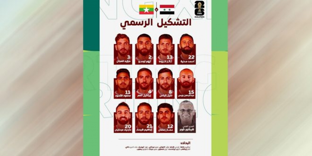 كوبر يعلن تشكيلة منتخب سورية الأول بكرة القدم لمواجهة منتخب ميانمار