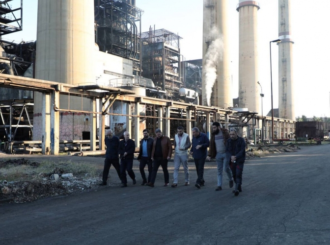 وزير الكهرباء يتفقد محطة توليد بانياس ويطلع على واقع العمل فيها