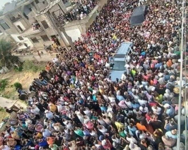 بعد إساءات طائفية وتهديد بالذبح.. اعتصامين لأبناء “الطائفة المرشدية” بريف حمص الغربي