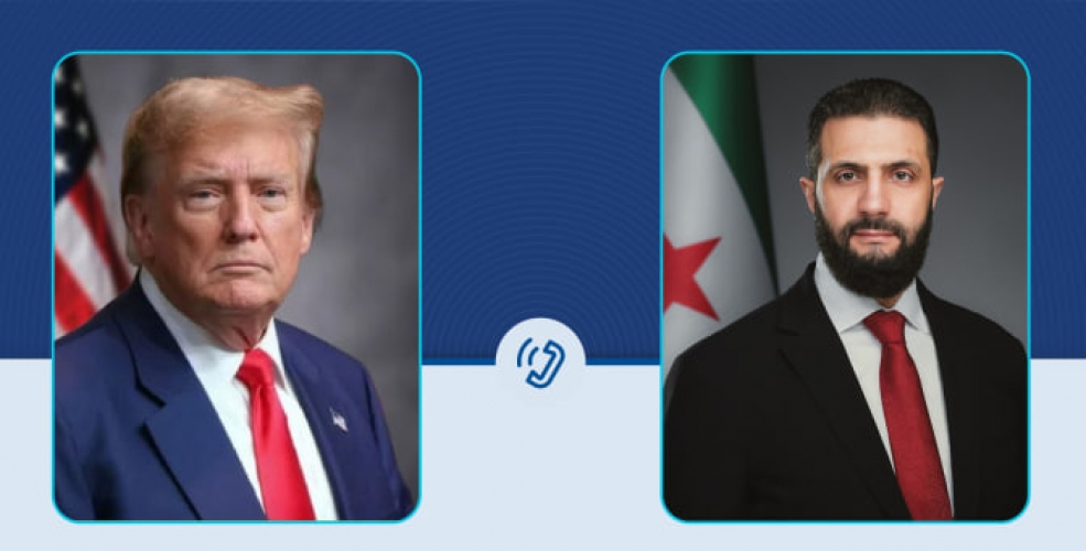 الرئيس الشرع يتلقّى اتصالاً هاتفياً من نظيره الأمريكي ويبحثان خلاله التعاون الثنائي