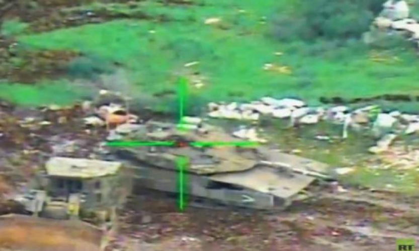 حزب الله يدمر دبابات ميركافا ويتصدى لطيران الاحتلال الإسرائيلي الحربي والمروحي