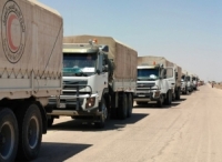 قافلة مساعدات جديدة من 27 شاحنة تتوجه إلى السويداء