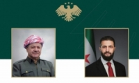 الشرع يؤكد لمسعود بارزاني أن الأكراد مكون أصيل وجزء لا يتجزأ من النسيج الوطني السوري